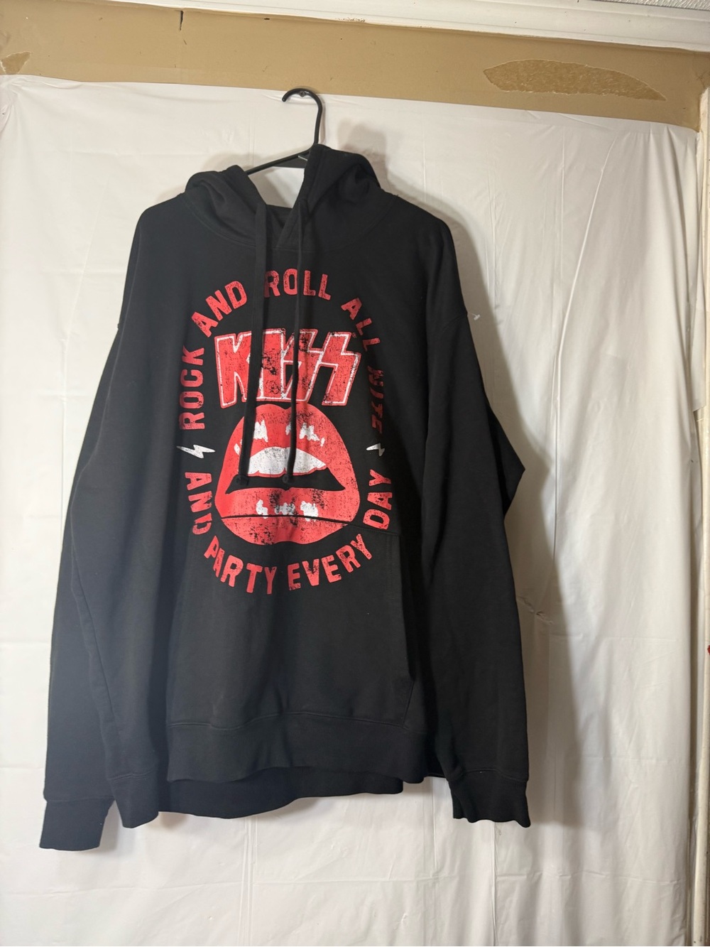 KISS "Rock and Roll All Nite" men’s hoodie size 2XL